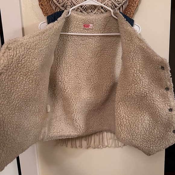 Levi’s ORANGE Tab Vintage Sherpa Denim Vest - Picture 7 of 8